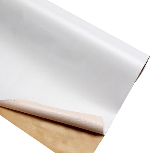 Kunstleder Selbstklebend Reparaturflicken Für Leder Mit Napa-Textur, 19,7 X 54,3 Zoll, Zuschneidbares, Selbstklebendes Lederband Für Möbel(White) von KPHYMOD