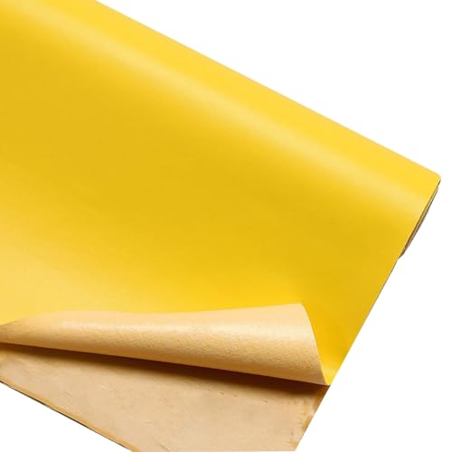 Kunstleder Selbstklebend Reparaturflicken Für Leder Mit Napa-Textur, 19,7 X 54,3 Zoll, Zuschneidbares, Selbstklebendes Lederband Für Möbel(Yellow) von KPHYMOD