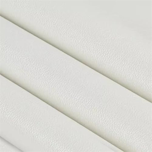 Kunstleder Selbstklebend Selbstklebendes Leder-Reparatur-Flicken-Set, 50 X 137 Cm, Lederband, Vinyl-Aufkleber Für Sofas, Möbel, Autositze, Jacken(White) von KPHYMOD