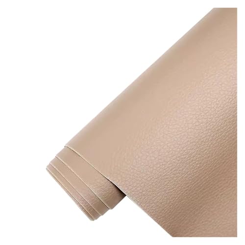 Kunstleder Selbstklebend Selbstklebendes Leder-Reparatur-Flicken-Set, Wasserdichtes DIY-Lederband Für Möbel, Autositze, Bürostühle, Couch, Sofa, Gepäck(Khaki,19.7X54inch) von KPHYMOD