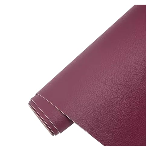 Kunstleder Selbstklebend Selbstklebendes Leder-Reparatur-Flicken-Set, Wasserdichtes DIY-Lederband Für Möbel, Autositze, Bürostühle, Couch, Sofa, Gepäck(Winered,19.7X54inch) von KPHYMOD