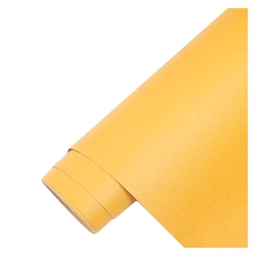 Kunstleder Selbstklebend Selbstklebendes Leder-Reparatur-Flicken-Set, Wasserdichtes DIY-Lederband Für Möbel, Autositze, Bürostühle, Couch, Sofa, Gepäck(Yellow,19.7X54inch) von KPHYMOD