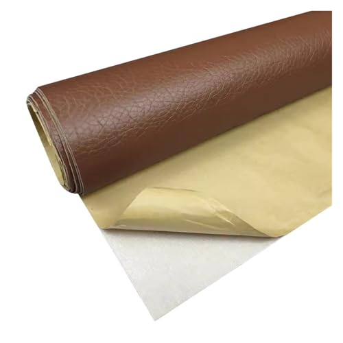 Kunstleder Selbstklebend Selbstklebendes Leder-Reparatur-Flicken-Set, Zuschneidbares Vinyl-Lederband Für Möbel, Autositze, Bürostühle, Sofas(Brown) von KPHYMOD