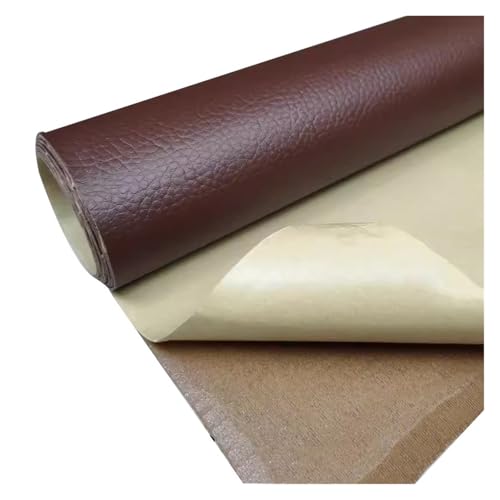 Kunstleder Selbstklebend Selbstklebendes Leder-Reparatur-Flicken-Set, Zuschneidbares Vinyl-Lederband Für Möbel, Autositze, Bürostühle, Sofas(Dark brown) von KPHYMOD