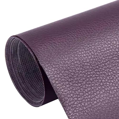 Kunstleder Selbstklebend Selbstklebendes Leder-Reparaturpflaster, Selbstklebendes Lederband Mit Litschi-Textur Für Die Reparatur Von Möbeln Und Autositzen, Großes Flickenset Für Ledersofas(Purple) von KPHYMOD