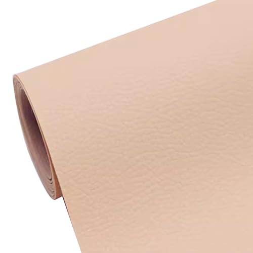 Kunstleder Selbstklebend Selbstklebendes Leder-Reparaturpflaster, Selbstklebendes Lederband Mit Litschi-Textur Für Die Reparatur Von Möbeln Und Autositzen, Großes Flickenset Für Ledersofas(Beige) von KPHYMOD