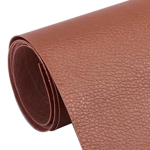 Kunstleder Selbstklebend Selbstklebendes Leder-Reparaturpflaster, Selbstklebendes Lederband Mit Litschi-Textur Für Die Reparatur Von Möbeln Und Autositzen, Großes Flickenset Für Ledersofas(Brown) von KPHYMOD