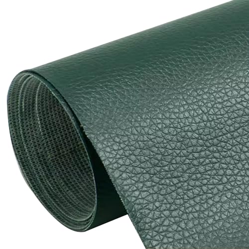 Kunstleder Selbstklebend Selbstklebendes Leder-Reparaturpflaster, Selbstklebendes Lederband Mit Litschi-Textur Für Die Reparatur Von Möbeln Und Autositzen, Großes Flickenset Für Ledersofas(Dark green) von KPHYMOD