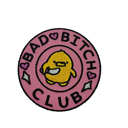 Gestickter Aufnäher „Bad Bitch Club“-Aufnäher „Süßes Huhn“, gestickter Aufnäher, kreativer Mode-Aufnäher, Stickerei-Aufnäher, DIY dekorative Aufnäher for Kleidung, Aufkleber, kreativer Mode-Aufnäher, von KPKPK