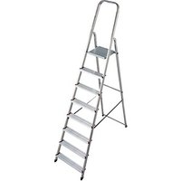 KRAUSE Stehleiter CORDA silber 8 Stufen, H: 240,0 cm von KRAUSE