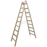 KRAUSE Stehleiter STABILO natur 2x 9 Sprossen, H: 252,0 cm von KRAUSE