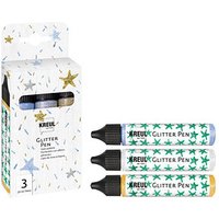 3 KREUL Glitter Pen Bastelfarben-Set farbsortiert von KREUL