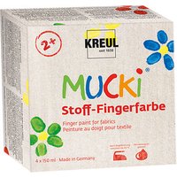 4 KREUL MUCKI Stoffmalfarbe farbsortiert 4 x 150,0 ml von KREUL