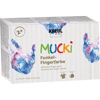 6 KREUL MUCKI Funkel Fingerfarben farbsortiert von KREUL