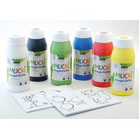 6 KREUL MUCKI Power Pack Fingerfarben farbsortiert von KREUL