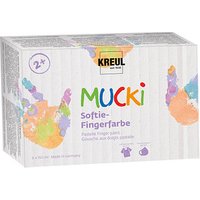 6 KREUL MUCKI Softie Fingerfarben farbsortiert von KREUL