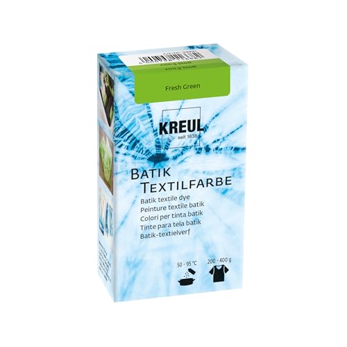 KREUL 98531 - Batik-Textilfarbe Fresh Green, 70 g, Farbpulver zum Batiken und Färben von Textilien von Kreul