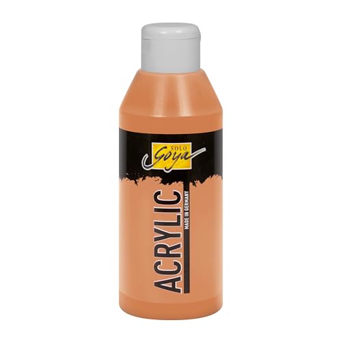 KREUL 84242 - Solo Goya Acrylic kupfer, 250 ml (1er Pack) Flasche, cremige vielseitig einsetzbare Acrylfarbe in Studienqualität, auf Wasserbasis, schnell und matt trocknend, gut deckend, wasserfest von Kreul