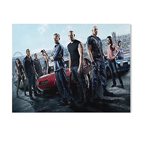 KRHINO 5D DIY Diamond Painting Set, Fast and Furious Film Charakter Poster Runde Harz Diamant Kreuzstich, Dekoration Geschenk30 x 40 cm/11.81 x 15.74 Zoll-117 von KRHINO