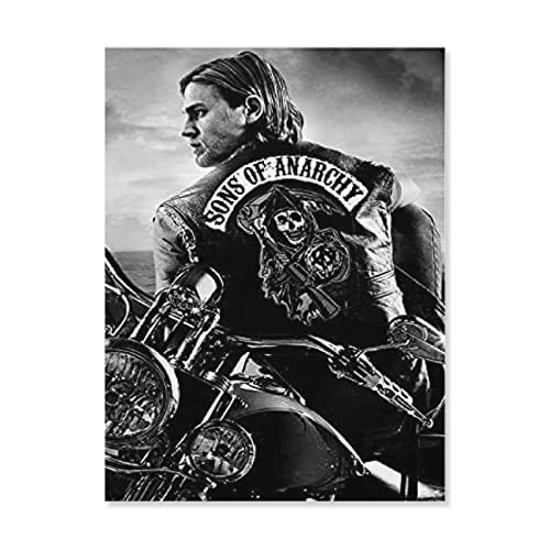 KRHINO 5D Diamond Painting Kits für Erwachsene New Sons Of Anarchy Film, Strass-Stickerei Porträt Kreuzstich Handwerk Home Wanddekoration Geschenk30 x 40 cm/11.81 x 15.74 Zoll-250 von KRHINO