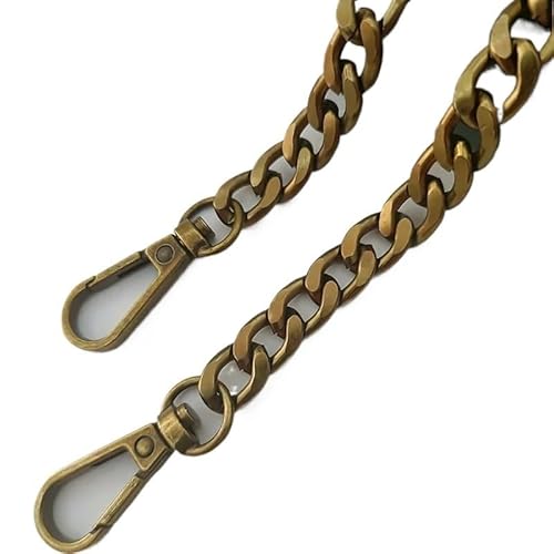 KRIECK Handtasche Kette,Taschenkette 120 cm Metall-Aluminium-Taschenkette, Ersatzteile, Zubehör for Schulterhandtaschen, DIY, handgefertigte, abnehmbare Träger(Bronze,9.5MMX120CM) von KRIECK