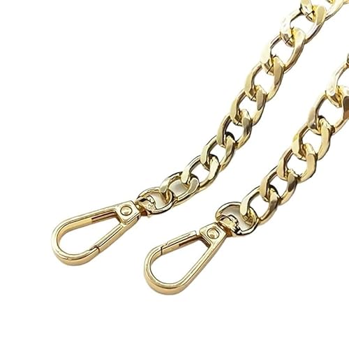 KRIECK Handtasche Kette,Taschenkette 120 cm Metall-Aluminium-Taschenkette, Ersatzteile, Zubehör for Schulterhandtaschen, DIY, handgefertigte, abnehmbare Träger(Gold,9.5MMX120CM) von KRIECK