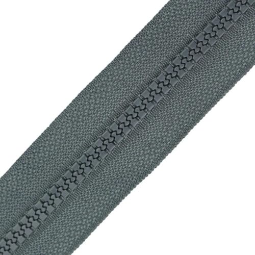 1 Stück 15 Zoll - 47 Zoll (40 cm - 120 cm) Harz-Spulenreißverschlüsse für Schneider-Näharbeiten, Nylon-Reißverschlüsse, Großpackung 24, dunkelgraue Farbe, 120 cm von KRVDGR