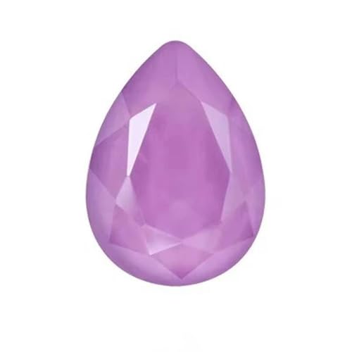 Glitzerkristalle in allen Größen, glänzende Perlen, Violett, 13 x 18 mm, 24 Stück von KRVDGR