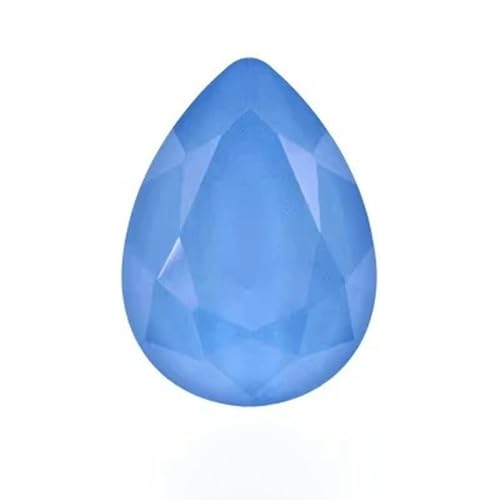 Glitzerkristalle in allen Größen, glänzende Perlen, blauer Edelstein, 13 x 18 mm, 24 Stück von KRVDGR