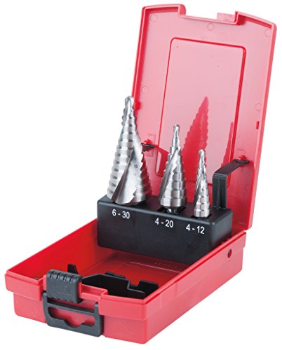 KS Tools 330.2414 HSS Co 5 Stufenbohrer-Satz, Kunststoffkassette 3-tlg. von KS Tools