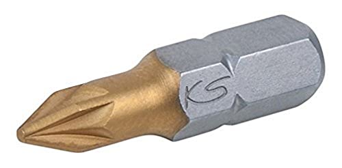 KS Tools 911.2625 1/4" TiN Bit, 25mm, PZ2, 5er Pack von KS Tools