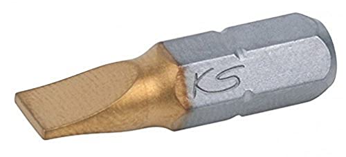 KS Tools 911.2633 1/4" TiN Bit Schlitz, 25mm, 6,5mm, 5er Pack von KS Tools