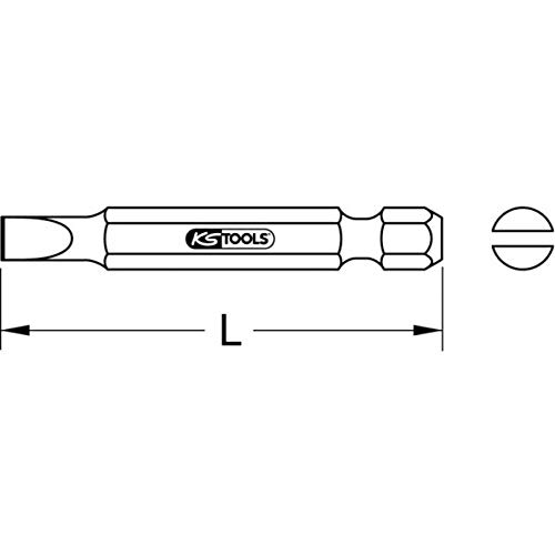 KS Tools 911.3322 1/4" CLASSIC Bit Schlitz, 50mm, 3,5mm, 5er Pack von KS Tools