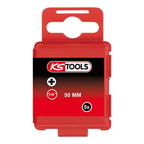 KS Tools 911.3340 1/4" CLASSIC Bit PH, 50mm, PH0, 5er Pack von KS Tools