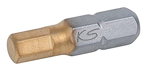 KS Tools 911.3671 1/4" TIN Bit Innensechskant, 25mm, 4mm, 5er Pack von KS Tools