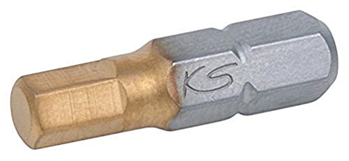 KS Tools 911.3677 1/4" TIN Bit Innensechskant, 25mm, 8mm, 5er Pack von KS Tools