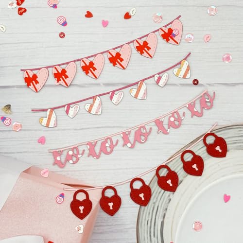 KSCRAFT 2024 November Valentine Release Metall Stanzformen Schablonen für DIY Scrapbooking Dekorative Prägung DIY Papier Karte (Valentine Girlanden) von KSCRAFT