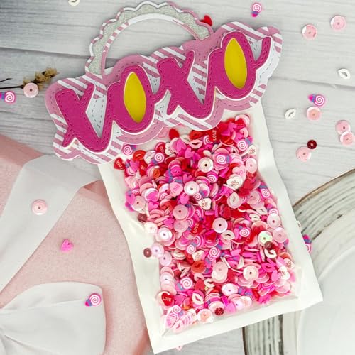 KSCRAFT 2024 November Valentine Release Metall Stanzformen Schablonen für DIY Scrapbooking Dekorative Prägung DIY Papier Karte (XO Bag Topper) von KSCRAFT