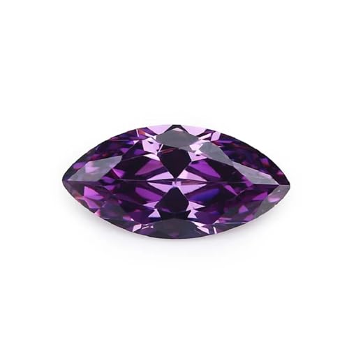 KSDFASS NIANWANG Größe 1,5 x 3 mm ~ 10 x 20 mm, Marquise-Form, 5A CZ-Stein, synthetische Edelsteine, Farbe, Zirkonia for Schmuck(Amethyst,10x20mm (20pcs)) von KSDFASS