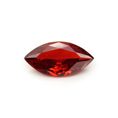 KSDFASS NIANWANG Größe 1,5 x 3 mm ~ 10 x 20 mm, Marquise-Form, 5A CZ-Stein, synthetische Edelsteine, Farbe, Zirkonia for Schmuck(Garnet,10x20mm (10pcs)) von KSDFASS