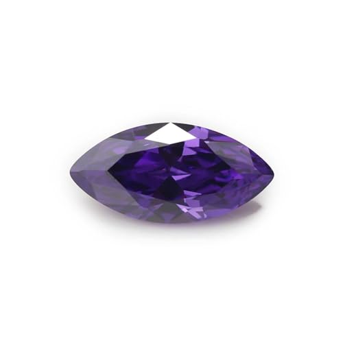 KSDFASS NIANWANG Größe 1,5 x 3 mm ~ 10 x 20 mm, Marquise-Form, 5A CZ-Stein, synthetische Edelsteine, Farbe, Zirkonia for Schmuck(Violet,2.5x5mm (100pcs)) von KSDFASS