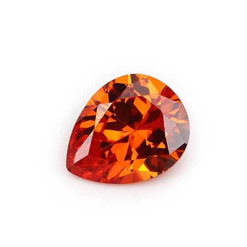 KSDFASS NIANWANG Größe 2x3mm-13x18mm 5A Birnenschliff Multi Verschiedene Farben Zirkonia Stein Lose CZ Synthetische Edelsteine ​​Perlen for Schmuck(Orange,3x4mm 50pcs) von KSDFASS