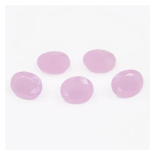 KSDFASS NIANWANG Größe 2x3mm-13x18mm Ovale Form Lose Glasperlen Meerblau Rosa Rot Weiß Violett Grün Synthetischer Edelstein for Schmuck(AQ19 Pink,4x6mm 100pcs) von KSDFASS