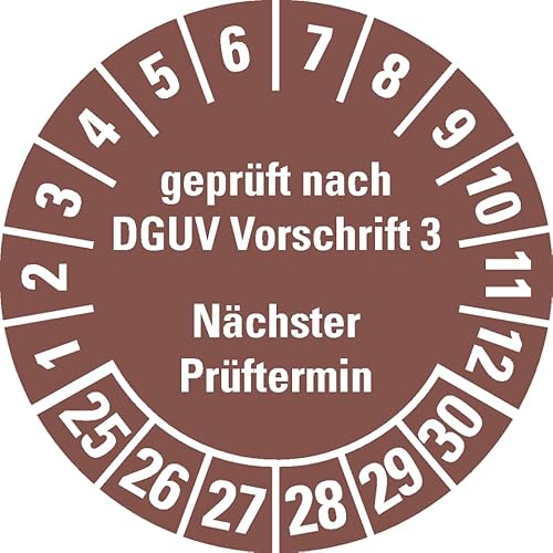 KSIGN, Mehrjahresprüfplakette geprüft nach DGUV Vorschrift 3, Ø30 mm, grün, permanent klebend, Heft: 100 Stück von KSIGN