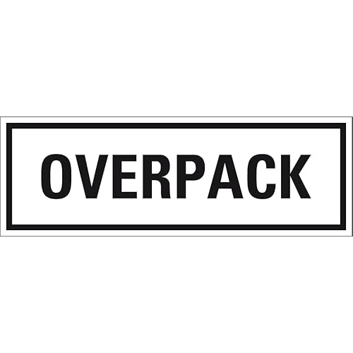 Verpackungskennzeichen OVERPACK, seewasserbeständig, Format: 147x50 mm, 500/Rolle, ADR konform von KSIGN