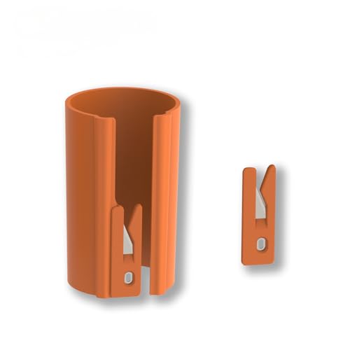 Geschenkpapierschneider Geschenkpapier Rolle austauschbare Klinge Cutter Tool, kleine gleitende Cutter Tube, gerollt Schneidegerät für Weihnachten, Halloween, Geburtstag (Orange) von KSVS