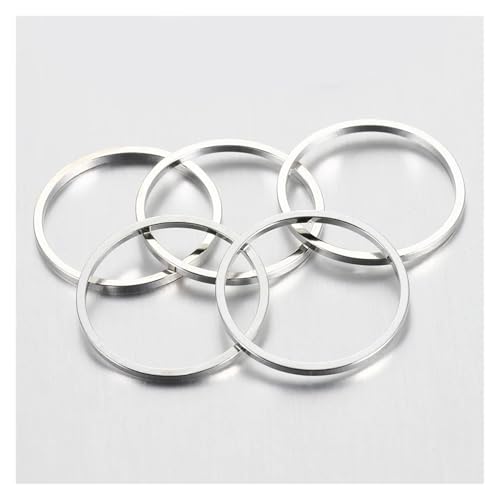 KSeSii 20–50 Stück Ohrringe zur Herstellung von 8–40 mm Creolen, Ohrringdrähte, Anschlüsse, geschlossene Kreisringe for DIY-Anhänger, Schmuckherstellung, Zubehör(Silver,10mm x 50pcs) von KSeSii