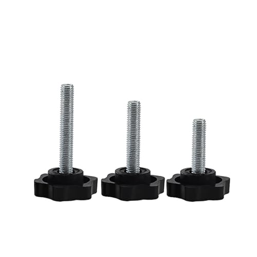 KSeSii 3PCS M4 M5 M6 M8 M10 Bakelit Rändelschraube Stern Form Gewinde Klemm Griff Bolzen Schraube Hand knopf Festziehen Gummi Schraube Bolzen(M10x40 D38) von KSeSii