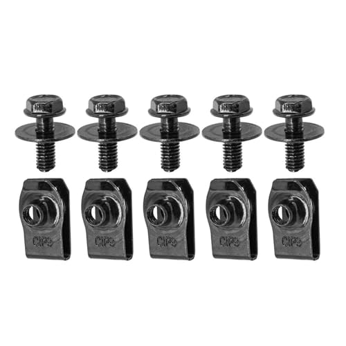 KSeSii 5PCS Auto Bolzen U-mutter Klemme M6 Motorhaube Chassis Abdeckung Schutz Körper Schrauben Metall Schrauben von KSeSii