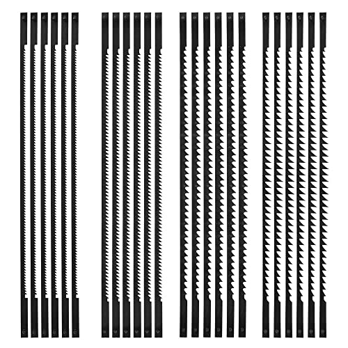 24 Pcs Sägeblätter Dekupiersäge 133mm 10/14/18/24 TPI Dekupiersägeblätter Kohlenstoffstahl Dekupiersäge Sägeblätter Dekupiersägeblatt Set für Hart-/Weichholz Kunststoff Kupferweichmetall von KTCINA